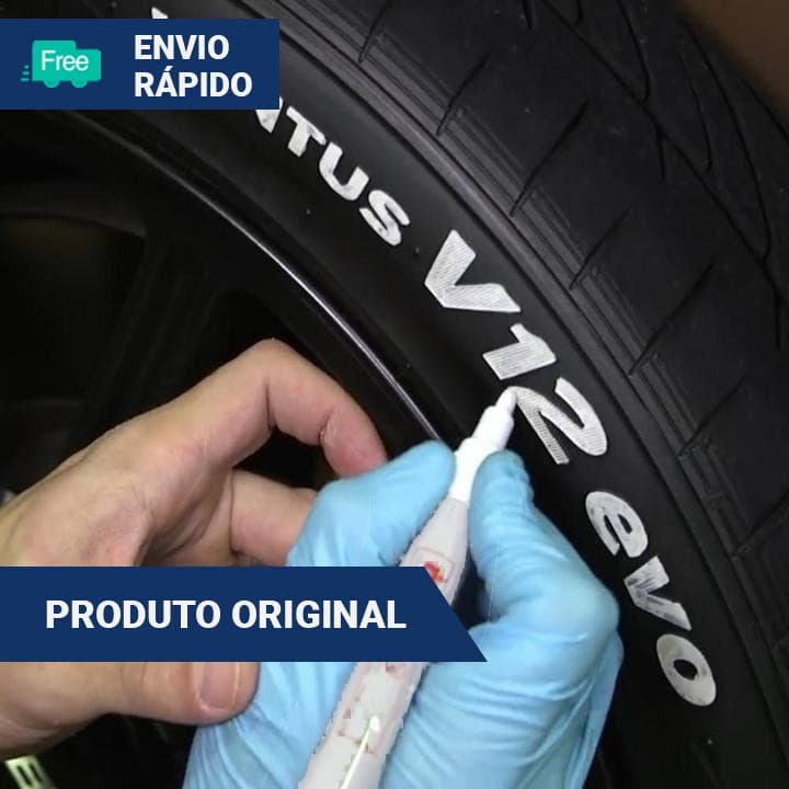Caneta Marcadora Paint Marker Branca Retoque Lataria Automotiva  Pinta Pneu Tênis Reparos Cerâmica