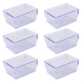 Kit 6 Organizadores Multiuso Modular Gavetas e Mesas Pote Acrilico Cristal