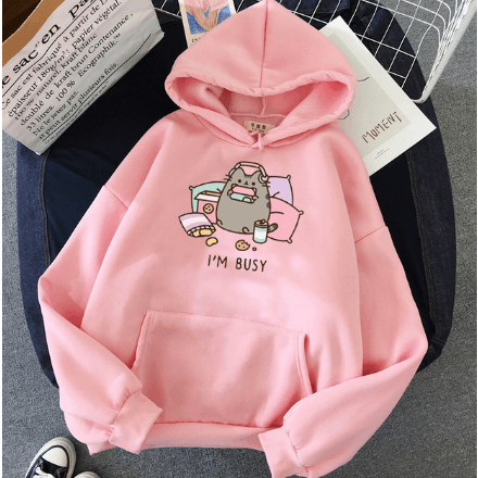Moletom Canguru Funny The Cat Hoodie Moletom Feminino Anos 90 Desenhos Animados Roupas Feminino