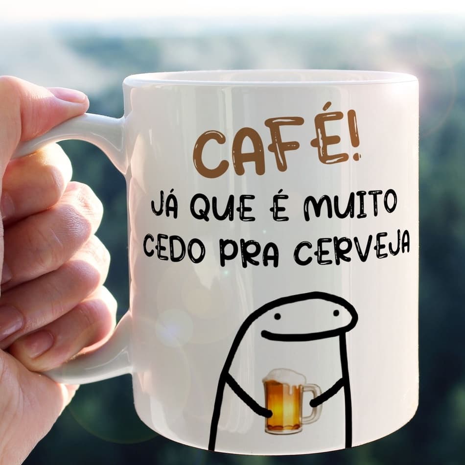 Caneca Flork -Café Já Que É Muito Cedo Para Cerveja