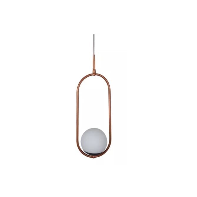 Pendente Moderno Florida Luminária Globo Oval Vidro Led Globo