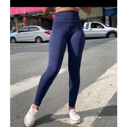 Legging poliéster cós alto cores sortidas leg legg legging