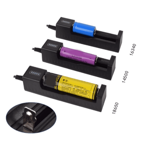 Carregador Universal De Baterias De Lítio 18650 14500 16340 Para Lanternas E Máquina De Cabelo T9