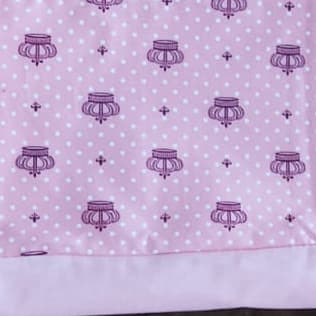 JOGO DE LENÇOL BERÇO 2 PEÇAS 100% ALGODÃO COROA ROSA