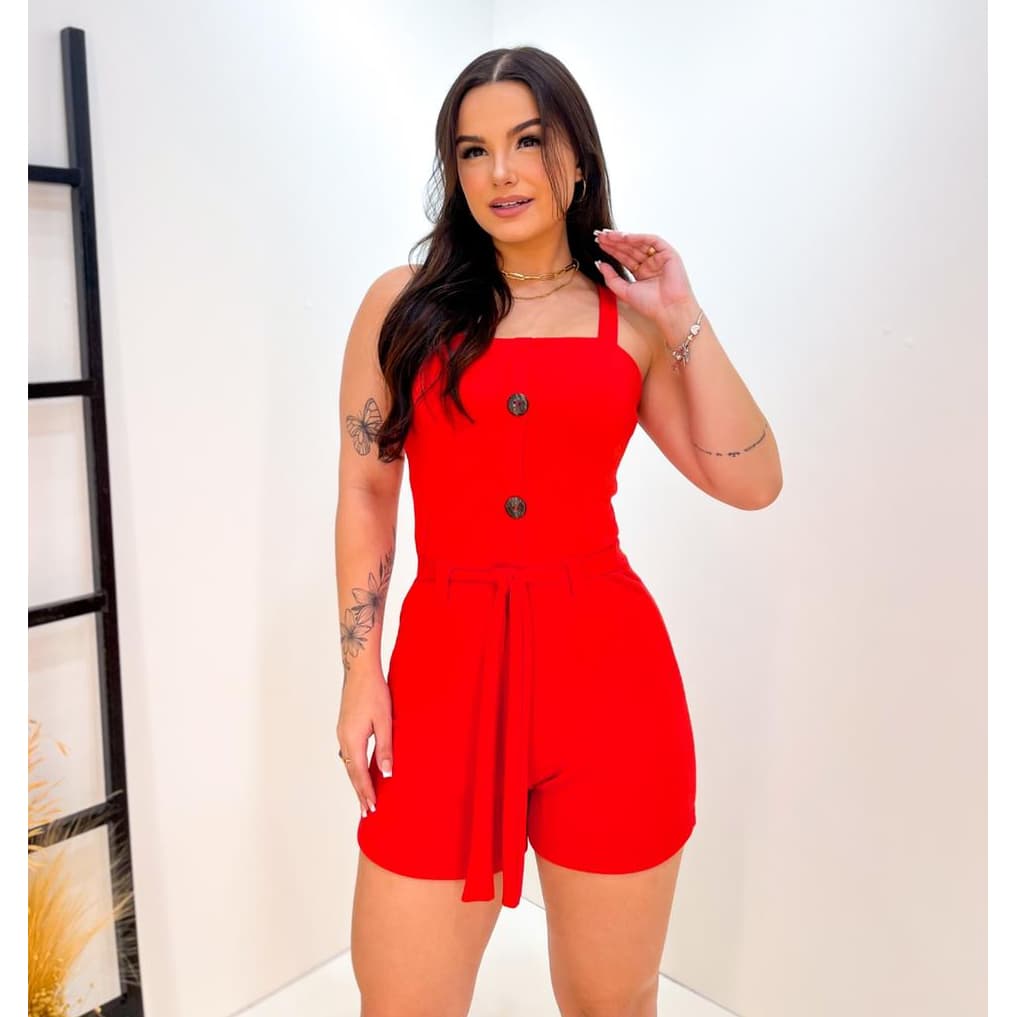 DELUXE liso Plus Size (34 ao 52) macaquinho Só Hoje!