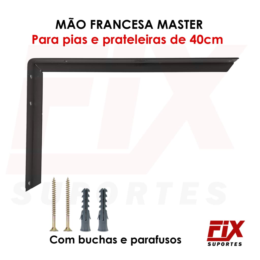2 Uni. Suporte Master (pesada) 40cm Para Pias E Prateleiras