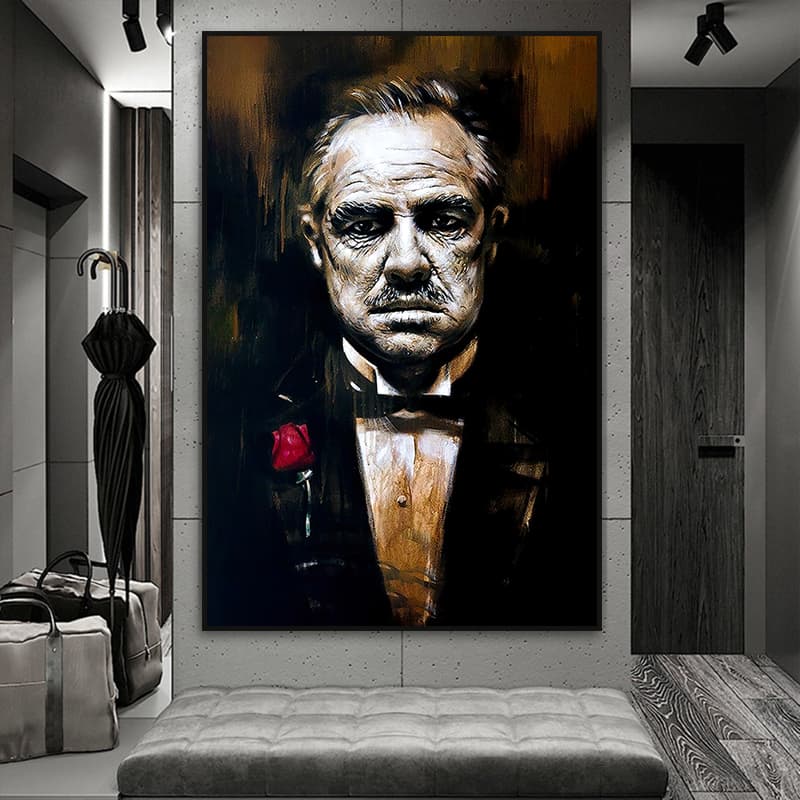 quadro decorativo 1 peça don corleone poderoso chefão