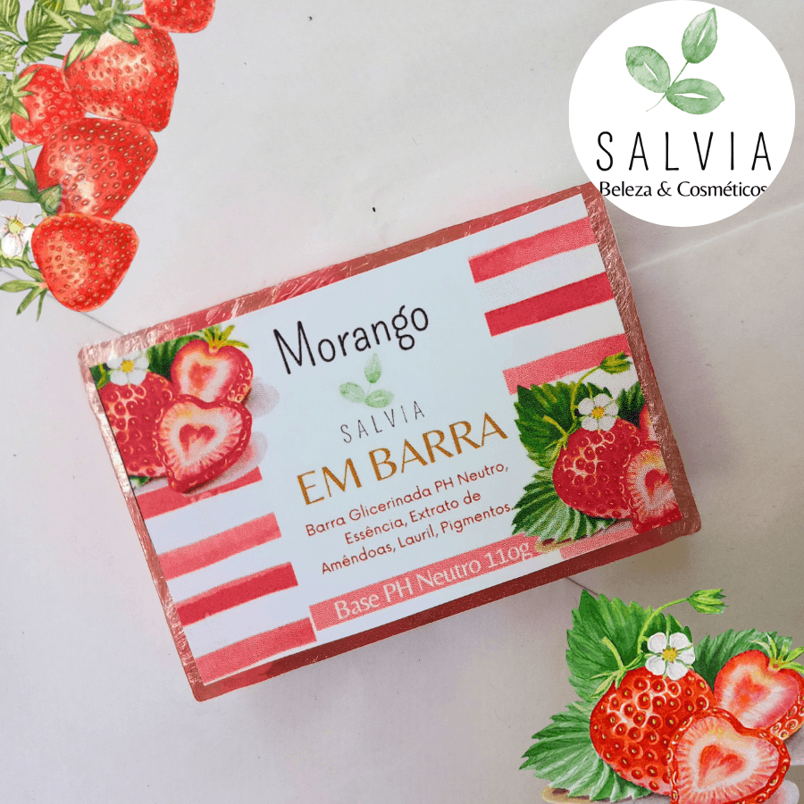 Sabonete em Barra 110g com Moranguinhos - SALVIA