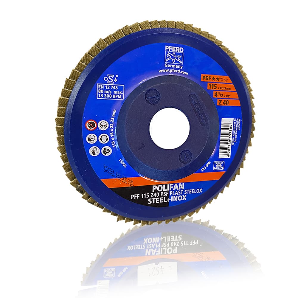 Disco Polifan PFF 115 Z40 PSF Plast Steellox PFERD ART.69398182 - Disco Flap