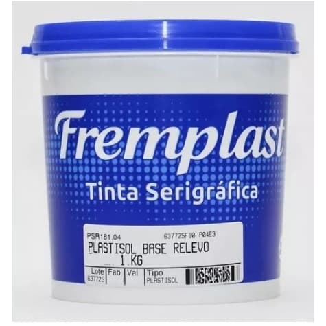 Tinta Serigrafia Fremplast Plastisol Base Relevo 1kg Várias Cores