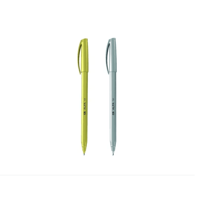 Caneta Cis Alfa 1.0 Prata E Dourada