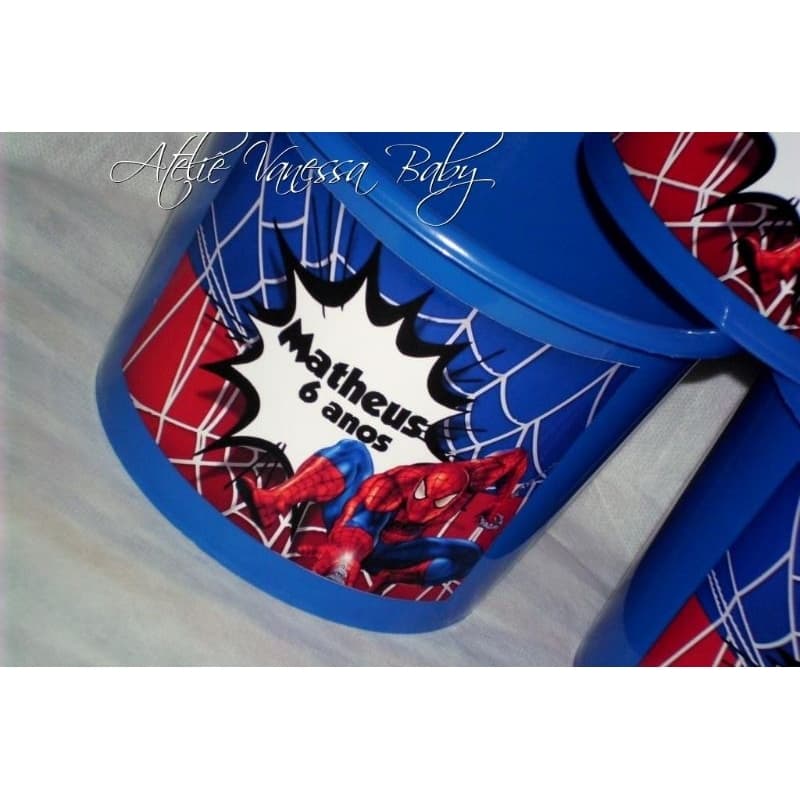 15 baldes de pipoca Homem Aranha