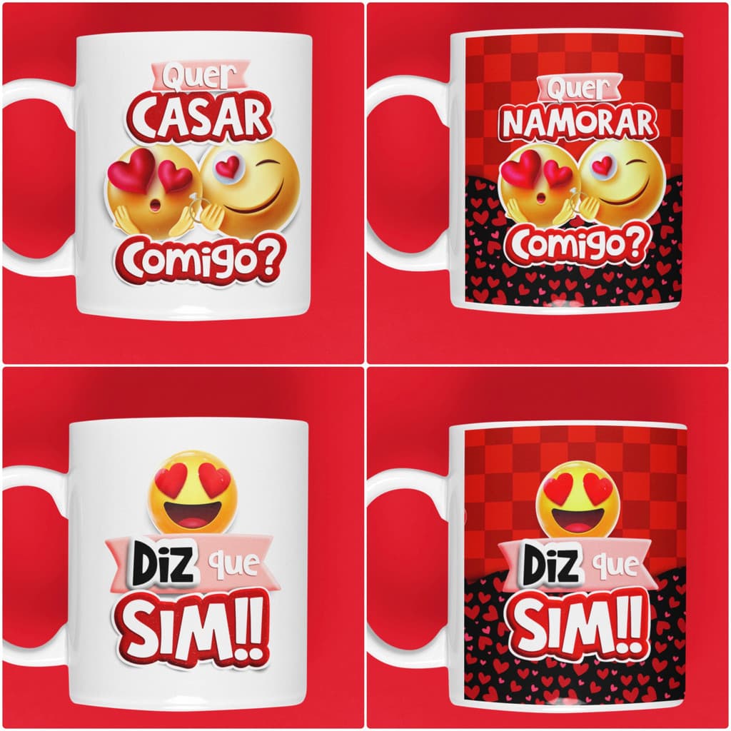 Caneca DIA DOS NAMORADOS personalizada com seu NOME ou FOTO