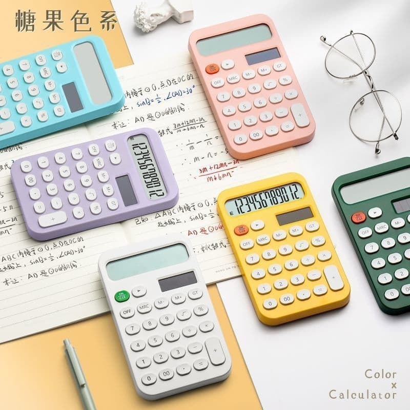 Calculadora Financeira 12 Digitos Dedicada Meninas Computador Pequeno Mini Alto Aparência 6354