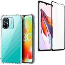 3X1 Xiaomi Redmi 12C - Pelicula Frontal Ceramica 3D + Capa TPU+ Película de Câmera Traseira Vidro