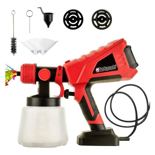 Pistola De Pintura 900w Elétrica Pulverizadora de Tinta 1L + Bicos Metal