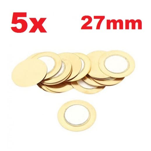 Pastilha Piezo eletrica 27mm (5peças)