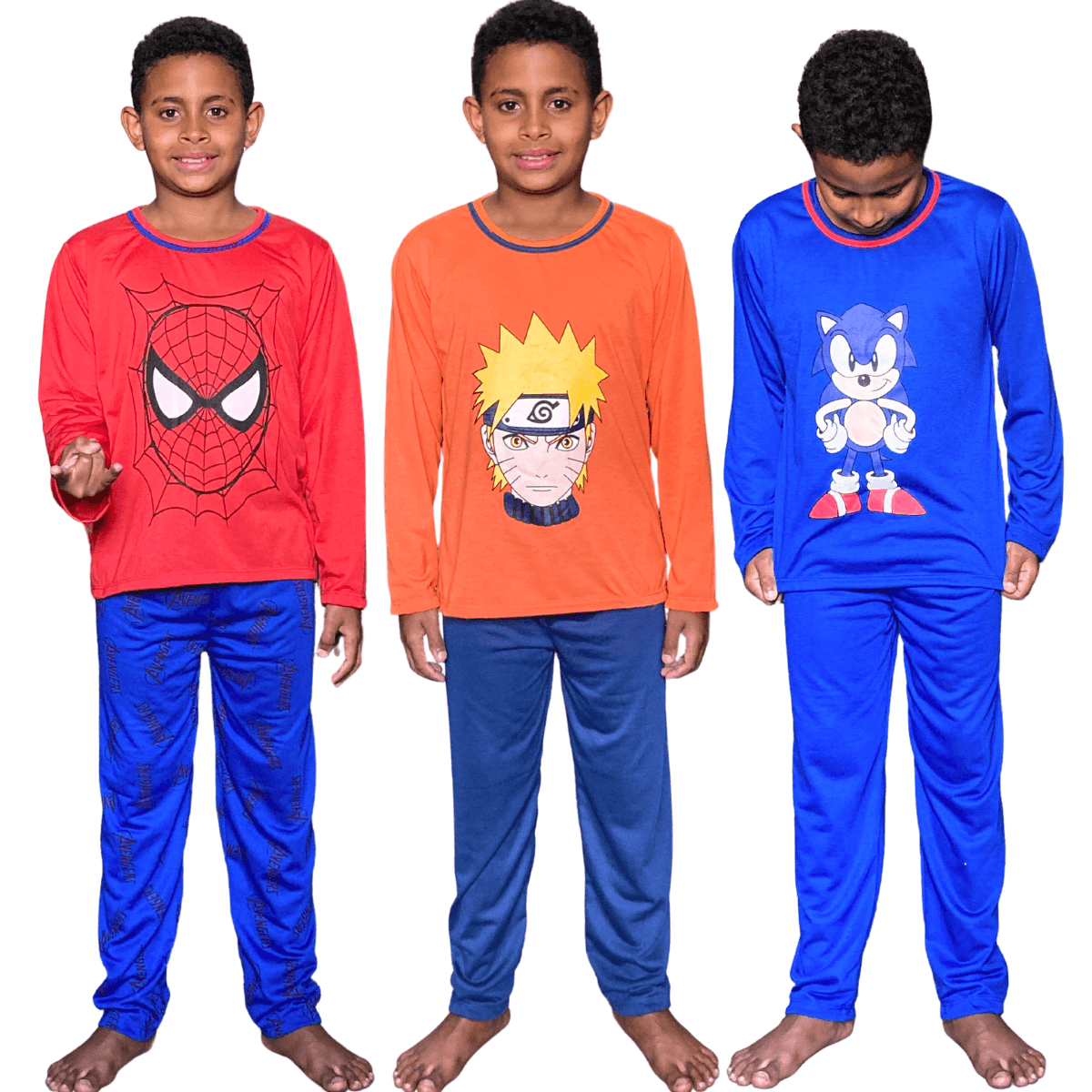 Pijama Masculino Infantil / Roupa de Dormir / Pijama Manga Longa / Roupa de Dormir