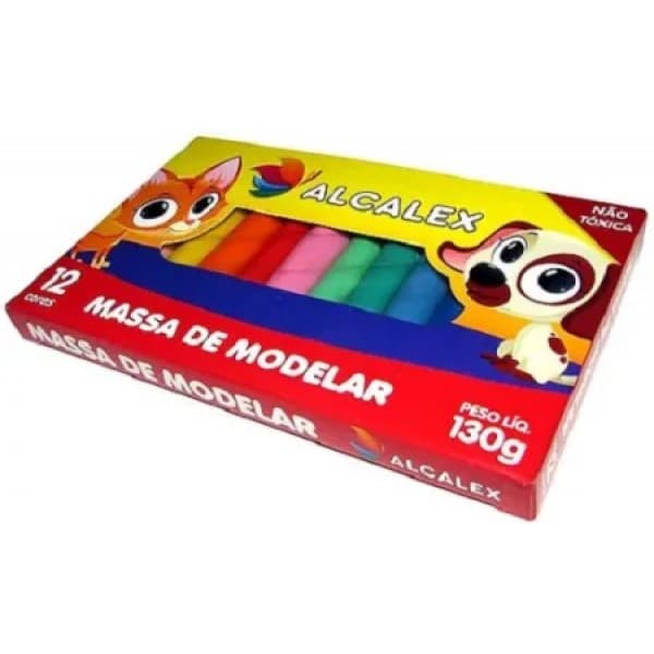 Massinha de Modelar - 12 cores 130gr 10 CAIXAS