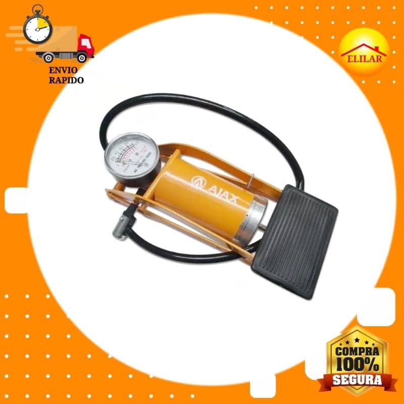 Bomba De Ar Pedal Medidor Alta Pressão Para Pneu Balão Bola Bicicleta Bike Carro Moto Piscina Boia Colchão Inflável