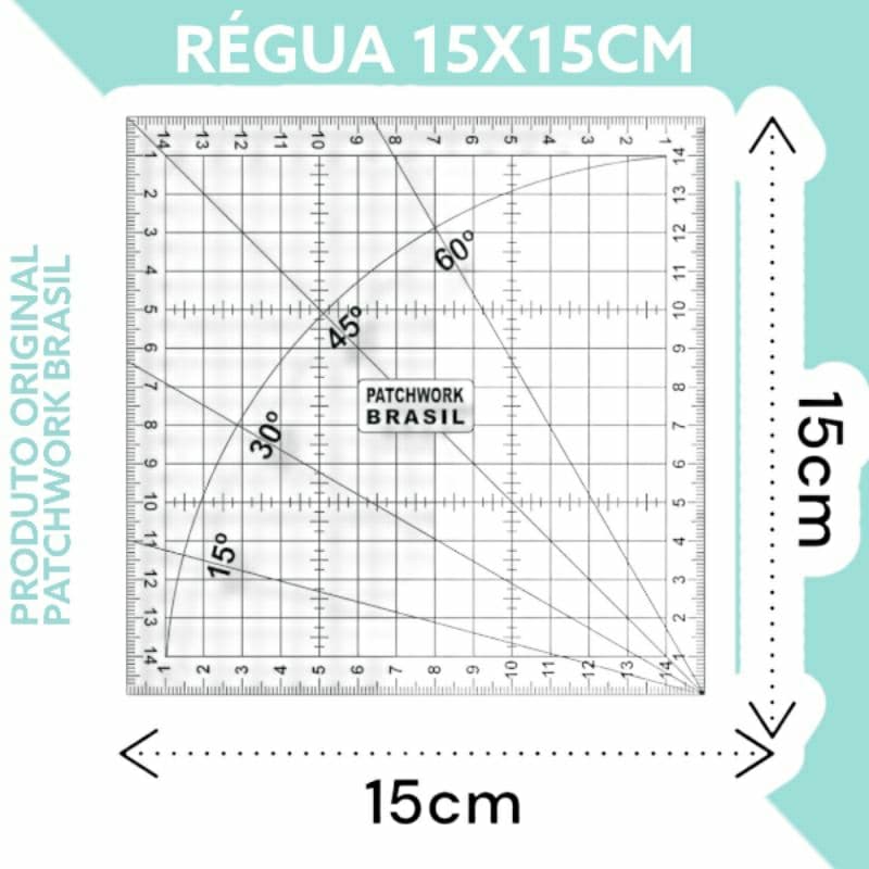 Régua 15x15 Milimetrada Patchwork Costura pachwork br