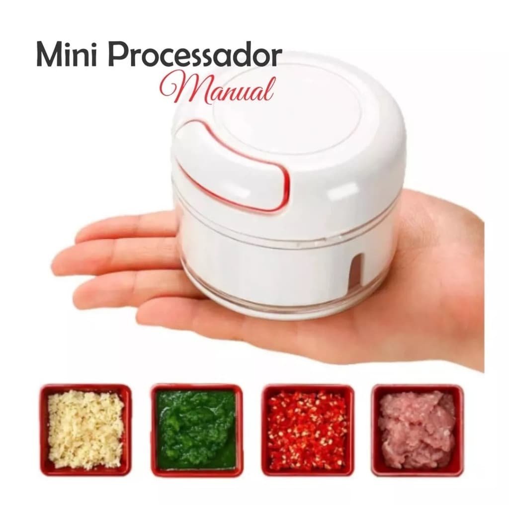 Cortador De Alimentos Triturador Manual 2 Lâminas