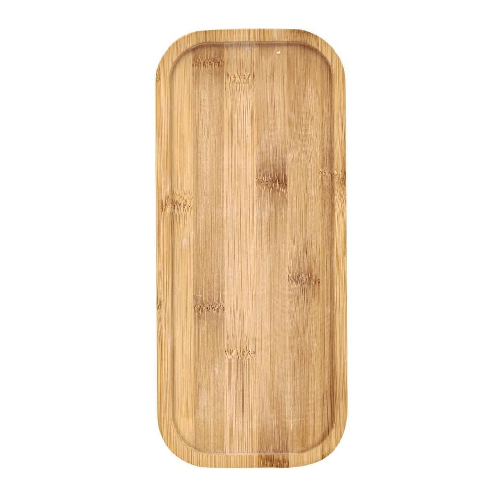 Bandeja Bambu Retangular 32x14cm Café Cozinha Lavabo