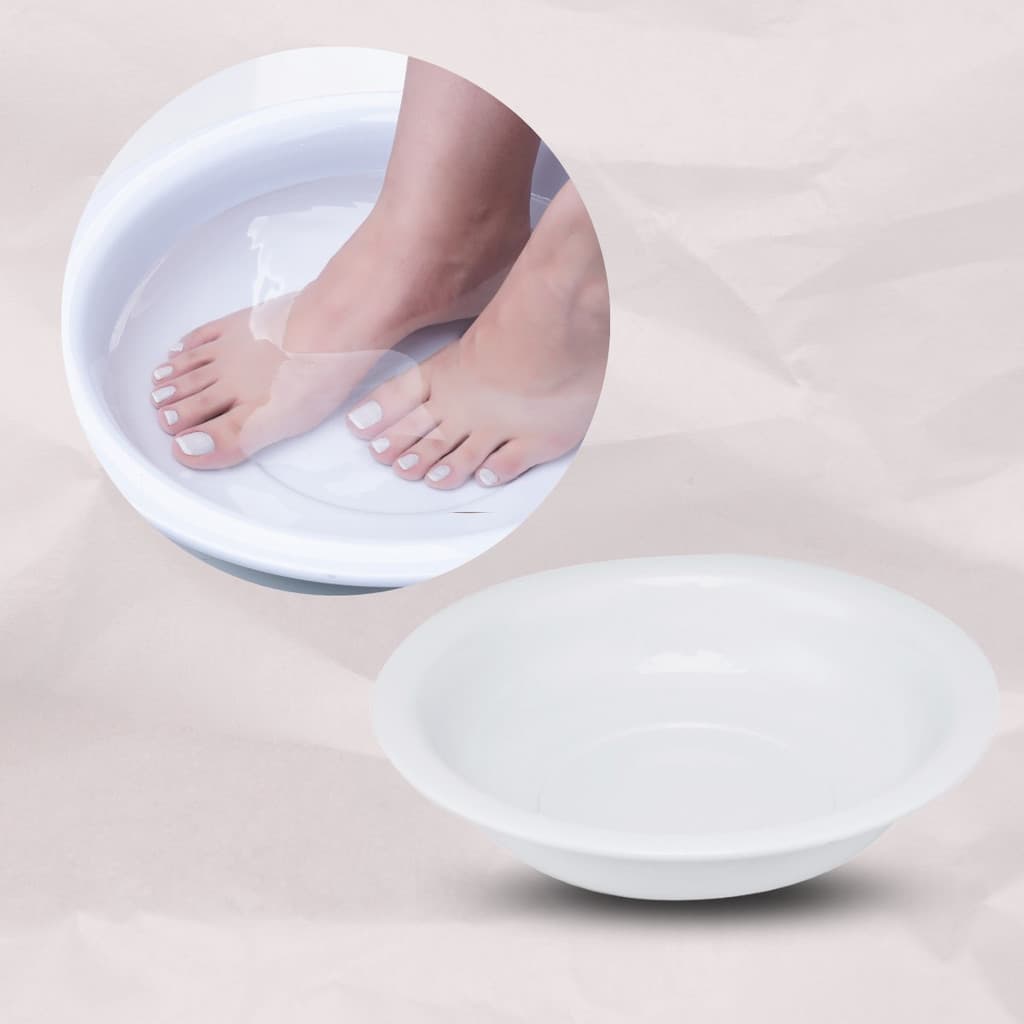 Bacia Branca Aluminio Com 35 Cm Diametro Para Escalda Pés SPA dos pés para lavanderia e cerimonias religiosas