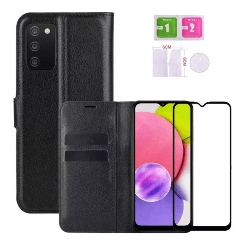 Capinha Carteira Case Para Galaxy A14 5G + Pelicula 3D