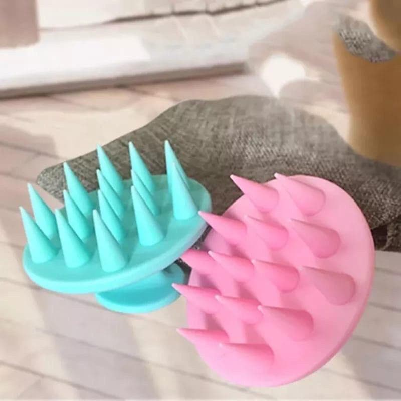 Massageadora De Silicone Para Shampoo / Escova De Banho / Limpeza De Couro Cabeludo