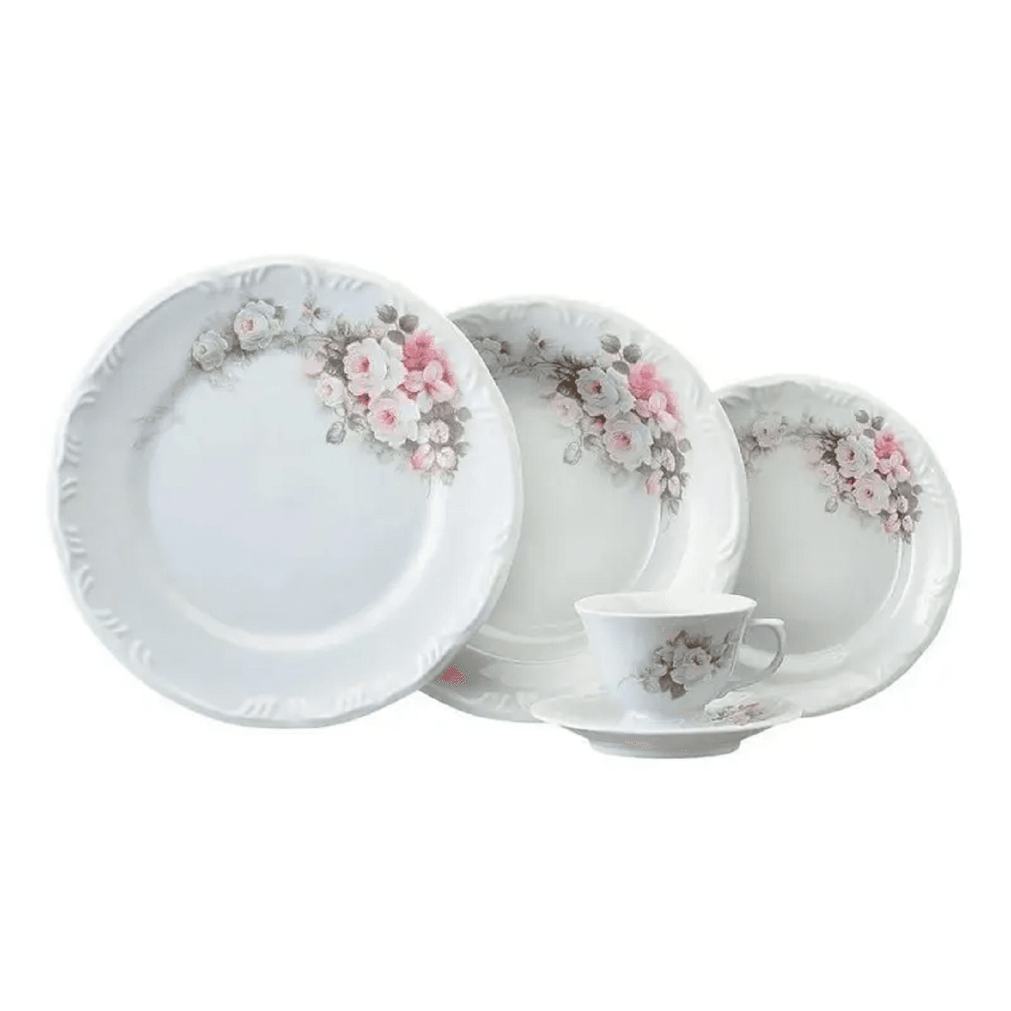 Aparelho De Jantar e Chá Eterna 20 Peças Porcelana Schmidt 1a.