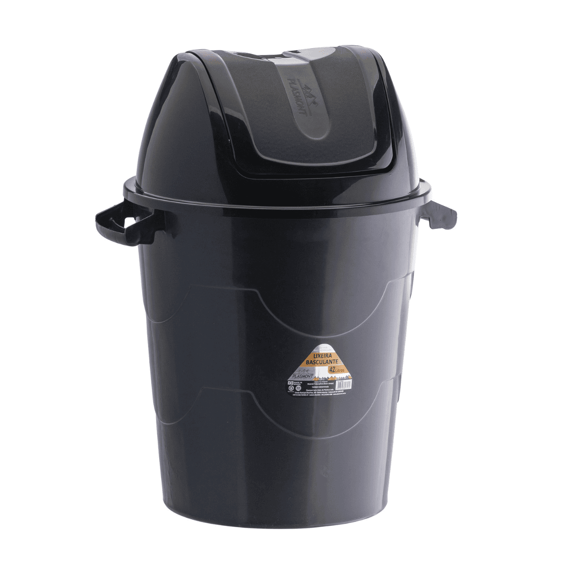 Kit 2 Lixeiras 42 Litros Com Tampa Reforçada Lixo De Plástico Grande Para Cozinha Banheiro Escritório