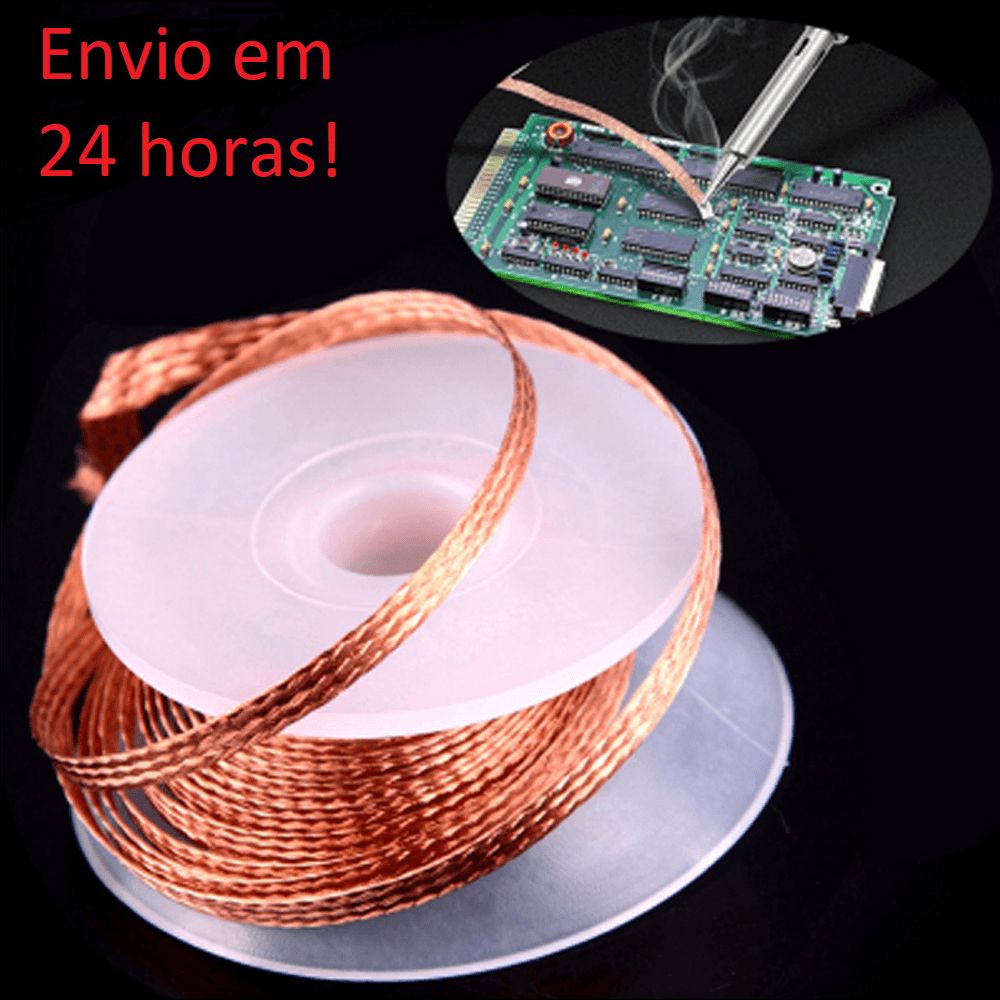 Fita Dessoldadora Malha Cobre Dessolda Cp-3015 1,5m X 3,0mm