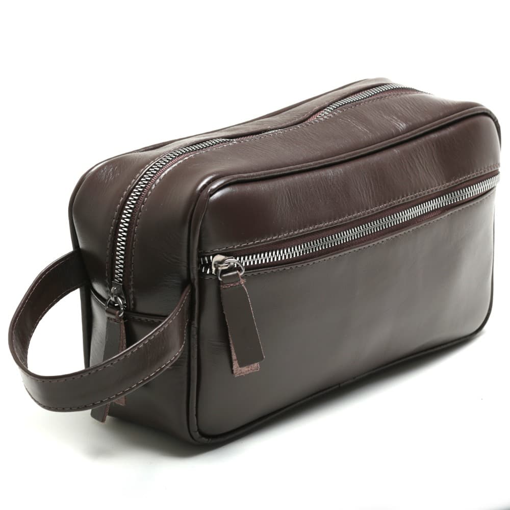 Necessaire De Couro Legítimo Masculina Viagem Organizador De Itens Pessoais Higiene Executiva