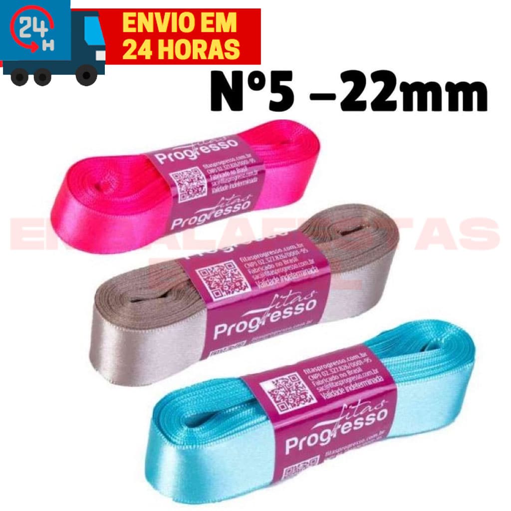 Fita Cetim Nº5 22 mm 10 metros Progresso