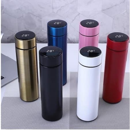 Garrafa Térmica Em Aço Inox Com Termômetro Digital Led 500ml