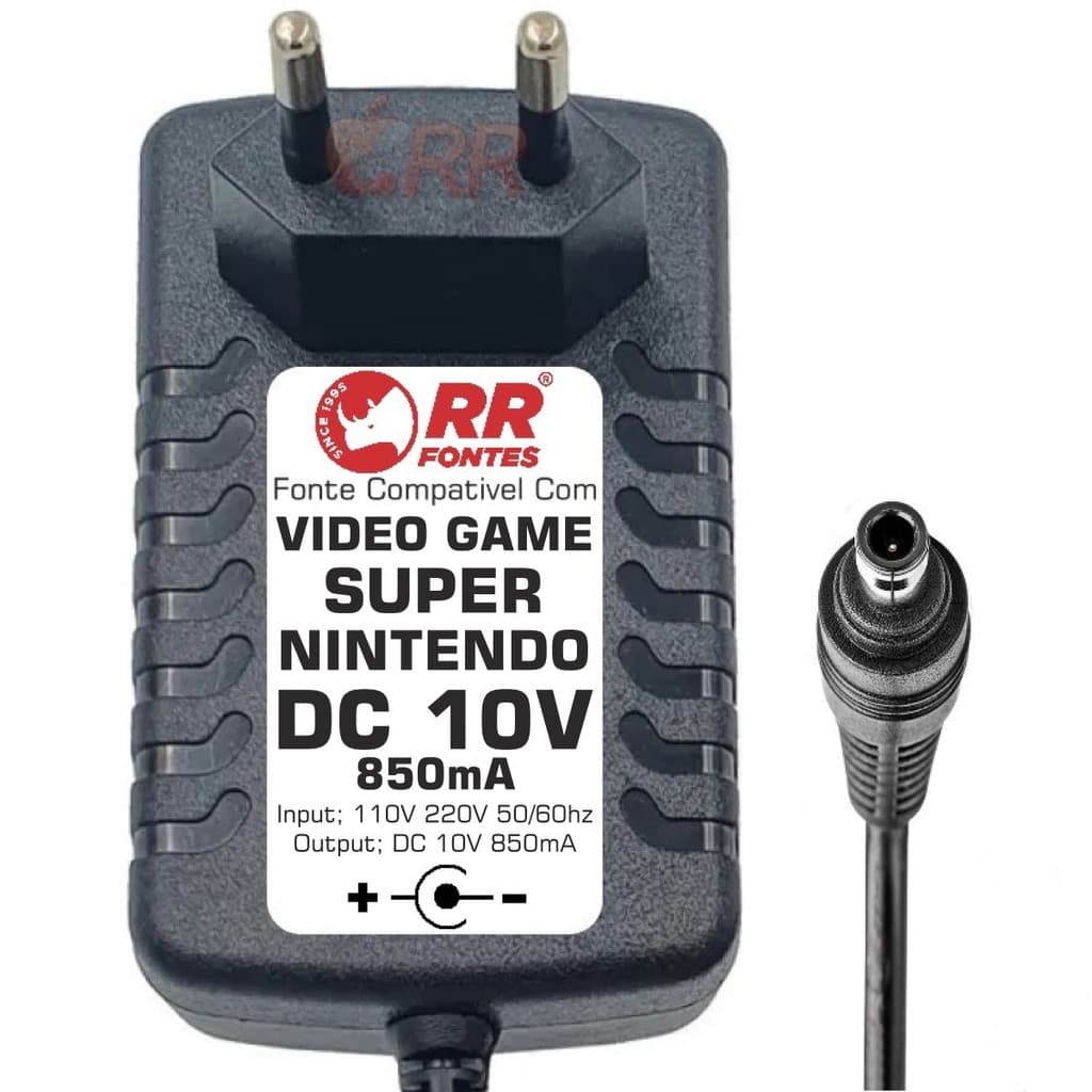 Fonte DC 10V Para Video Game Console Nintendo Super Nes