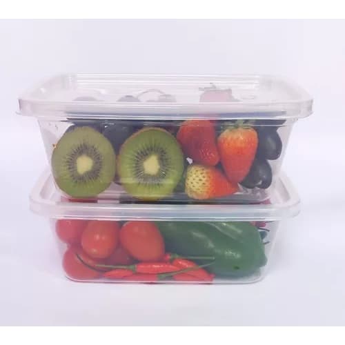 Kit 10 Potes Marmita Fitness Livre BPA 1 litro Congelar Marmita Semanal 1000 Ml Transparente com Tampa Resistente