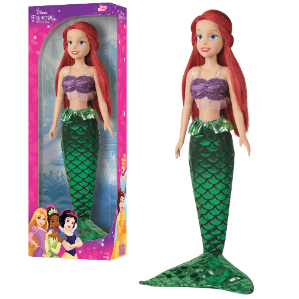 MEP Boneca ARIEL Sereia Cauda BRILHANT Original Disney Altura 54cm Brinquedo Sereia Princesas Mar 1748 Brinquedo