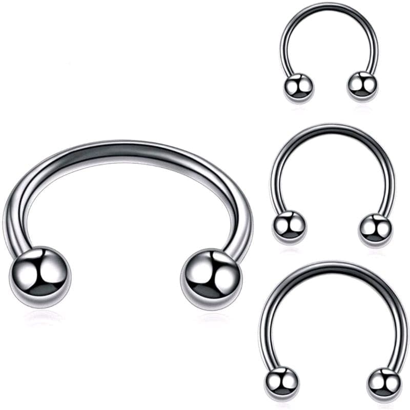Piercing ferradura orelha boca septo aço cirúrgico unissex