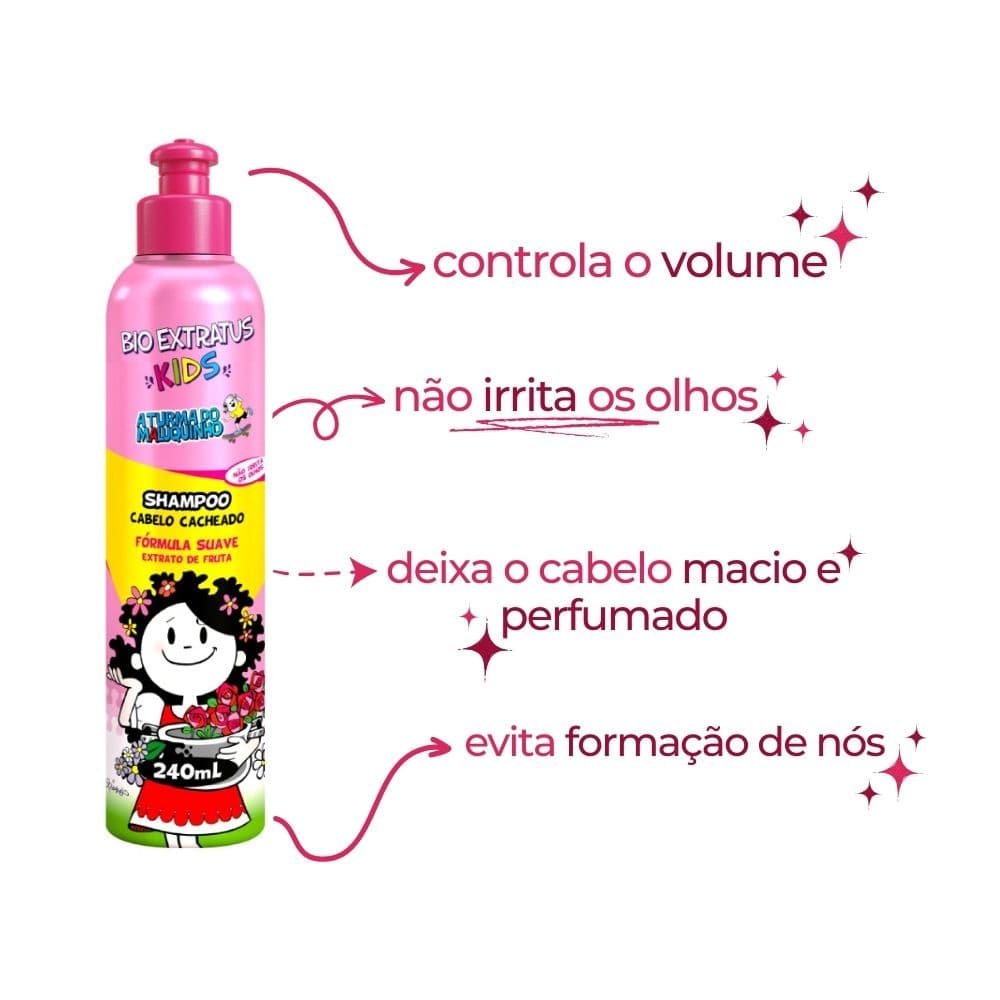 Shampoo Cabelos Cacheados Bio Extratus Kids 240ml/Shampoo Infantil