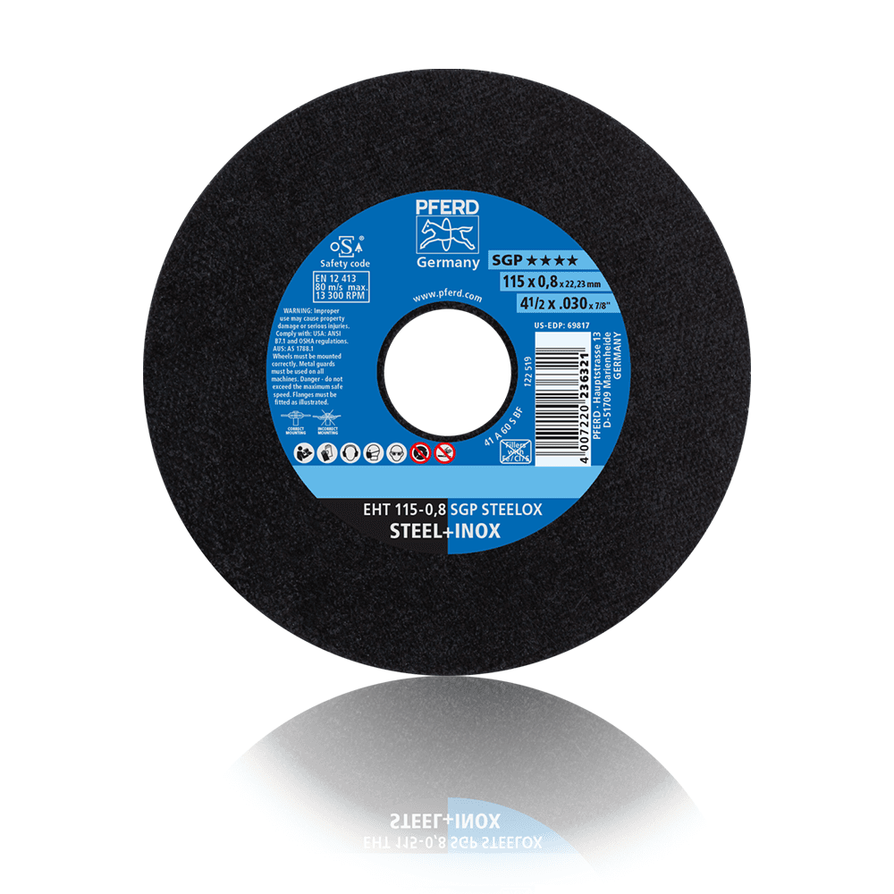 Disco Corte EHT 115-0,8 A60S SGP Steelox PFERD ART. 61340394