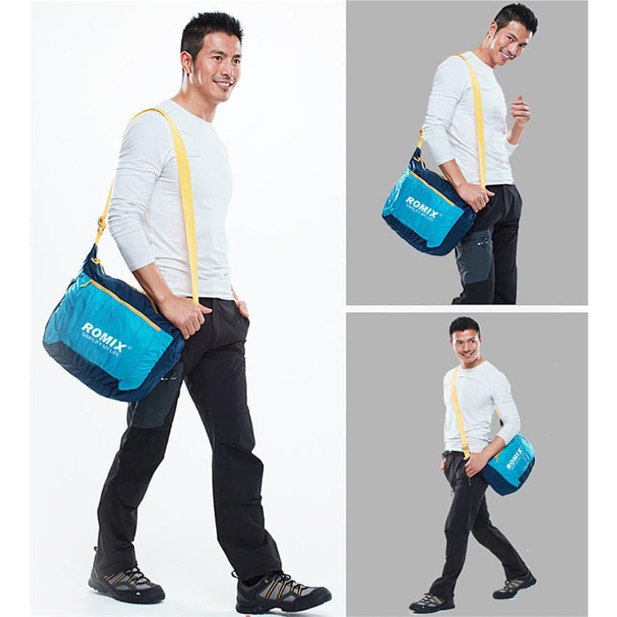 ROMIX Bolsa tiracolo dobrável ultraleve à prova d'água dobravel parachut nylon