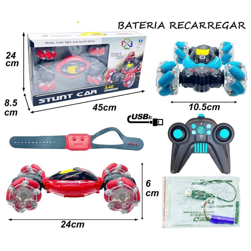 carrinho de controle remoto rc com 2 função de controle