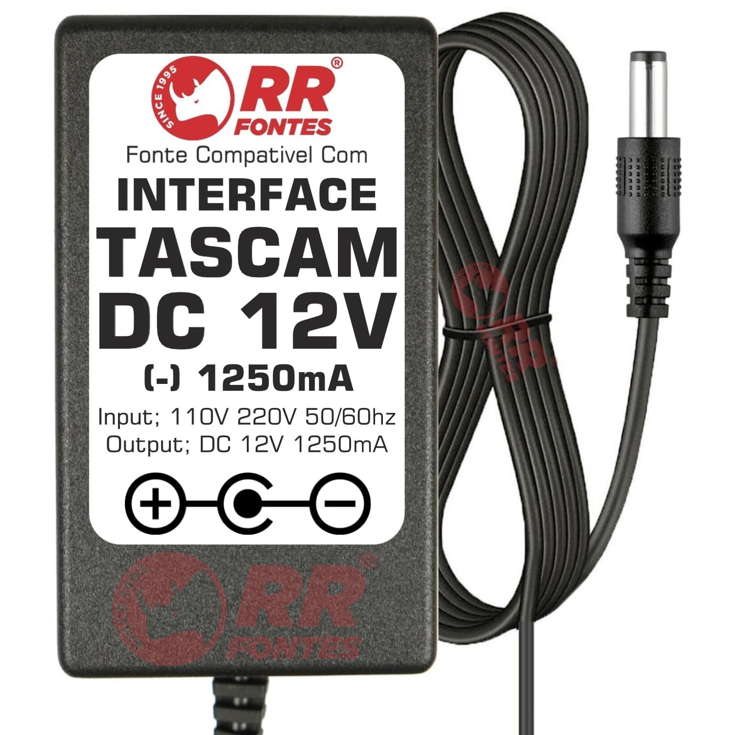 Fonte DC 12v Centro Negativo Para Tascam PS-P414
