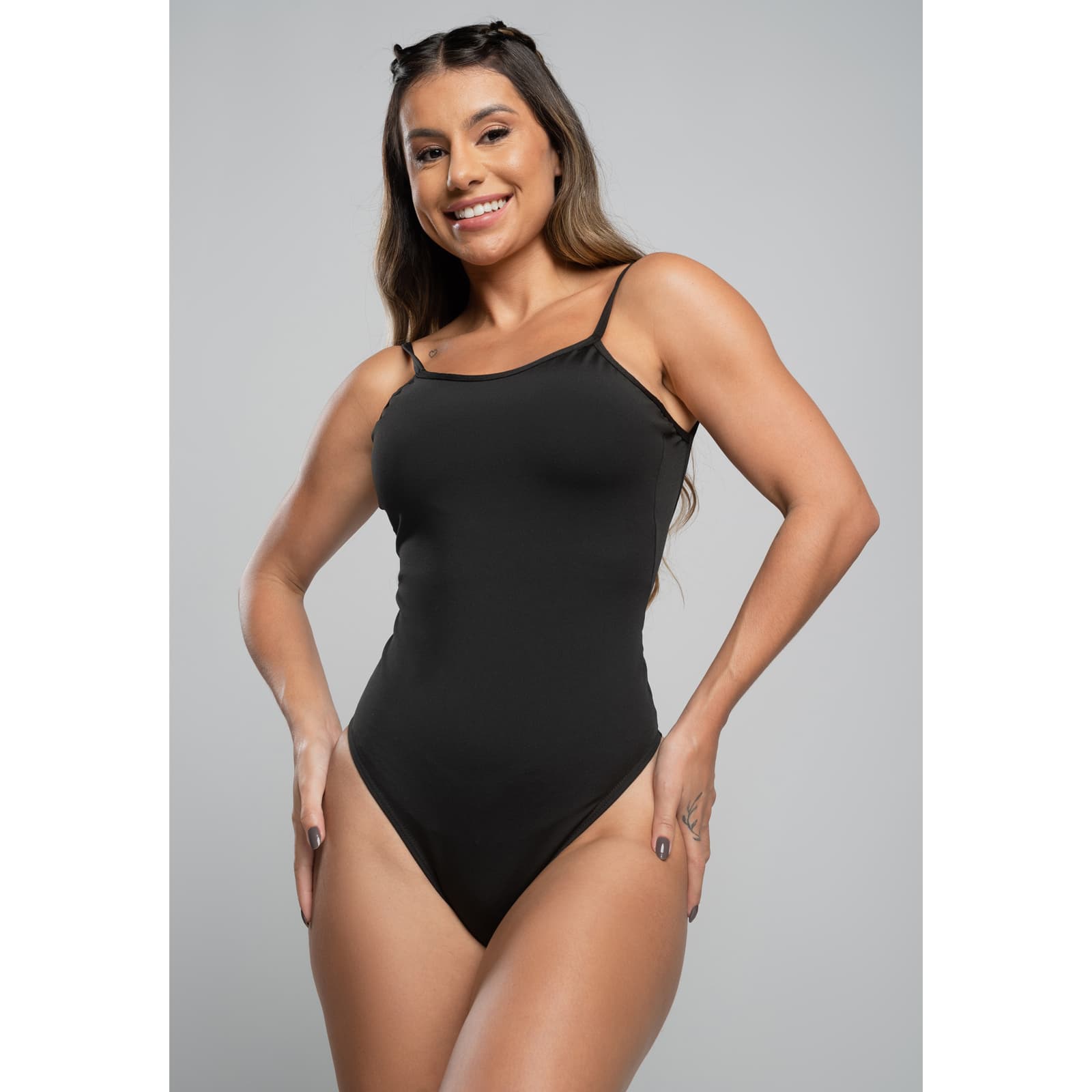 Body Cavado Feminino Collant Aberto Lado Decote Moda Trend Mvb Modas