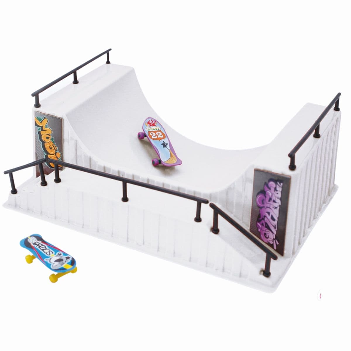 Pista de Skate com 3 skates Brinquedo Infantil Rampa Esportes Crianças Presente Manobra Carrinho
