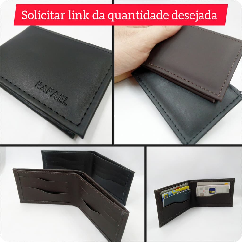 KIT 15 Carteiras Slim personalizadas presente padrinhos casamento