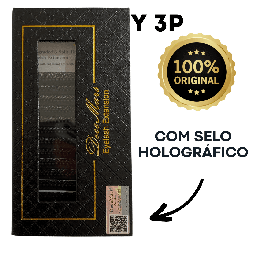Cílios Decemars Y 3 Pontas Volume Brasileiro Extensão De Cilios Extensao Fio Russo Retenção Adesivo