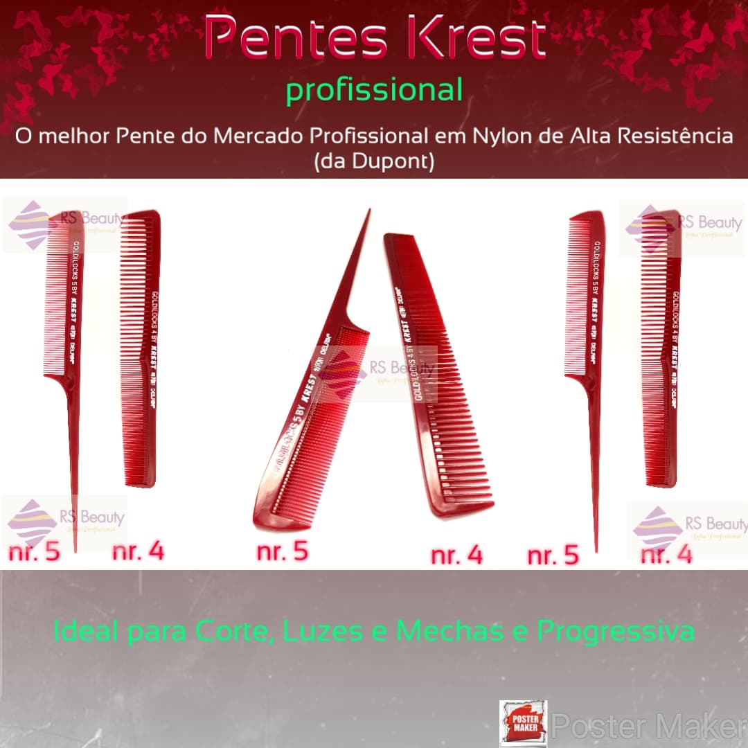 Pente Vermelho Krest para Progressiva
